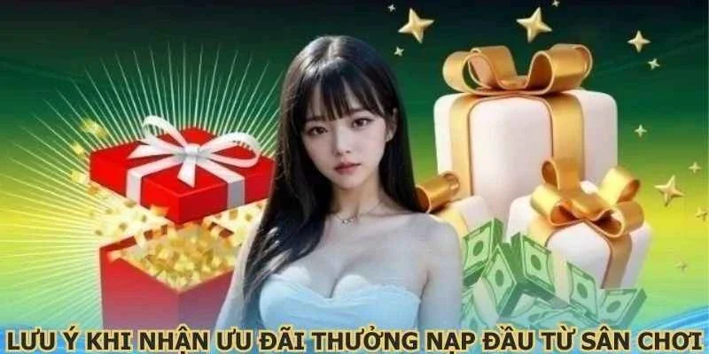 Lưu ý khi nhận ưu đãi thưởng nạp đầu từ sân chơi